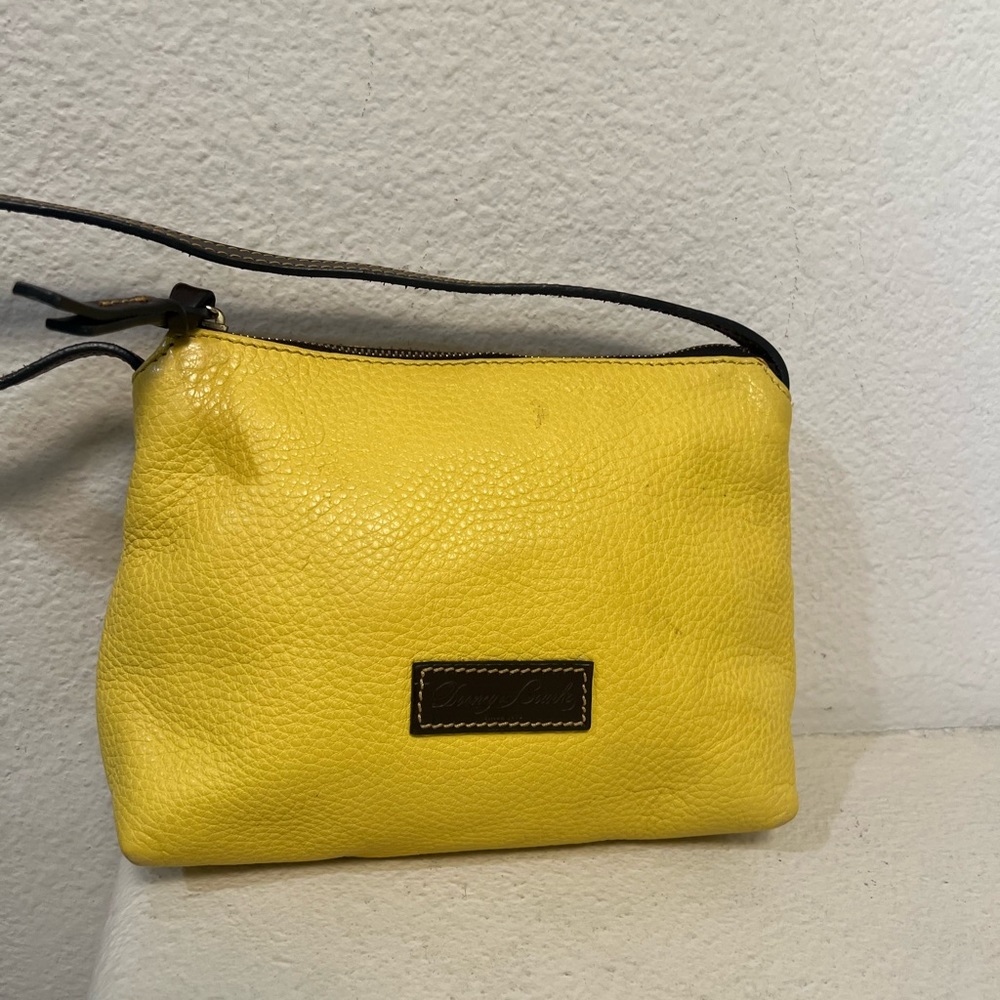 Authenticated Dooney & Bourke Mustard Yellow Mini Bag Y2K Style